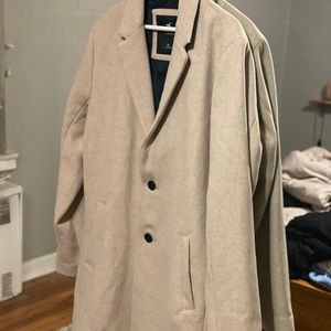 Men Hollister Peacoat in TAN/CREAM Size XL